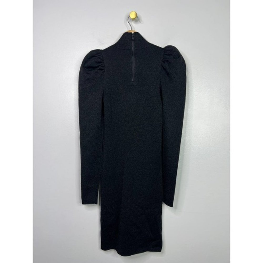 Alice + Olivia Issa Metallic Turtleneck Mini Dress Women's Black Size: XS NWOT - Picture 6 of 9
